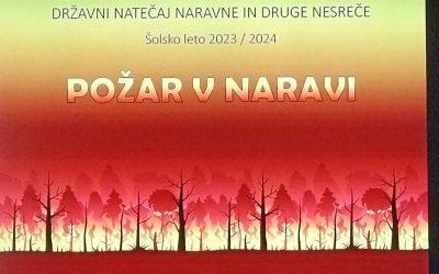 Prejem nagrade: Naravne in druge nesreče_Požar v naravi_ 4. razred_POŠ Vače